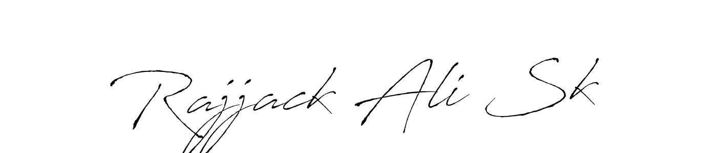 Create a beautiful signature design for name Rajjack Ali Sk. With this signature (Antro_Vectra) fonts, you can make a handwritten signature for free. Rajjack Ali Sk signature style 6 images and pictures png