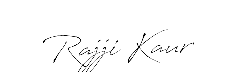 How to make Rajji Kaur name signature. Use Antro_Vectra style for creating short signs online. This is the latest handwritten sign. Rajji Kaur signature style 6 images and pictures png