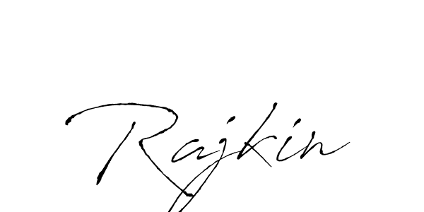 How to make Rajkin name signature. Use Antro_Vectra style for creating short signs online. This is the latest handwritten sign. Rajkin signature style 6 images and pictures png