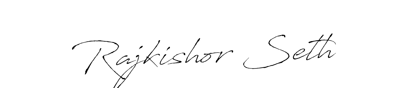 You should practise on your own different ways (Antro_Vectra) to write your name (Rajkishor Seth) in signature. don't let someone else do it for you. Rajkishor Seth signature style 6 images and pictures png