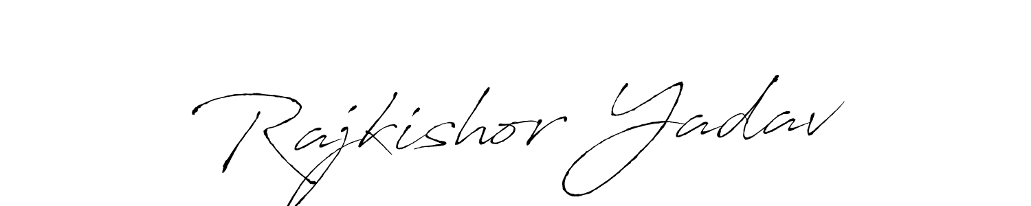 Create a beautiful signature design for name Rajkishor Yadav. With this signature (Antro_Vectra) fonts, you can make a handwritten signature for free. Rajkishor Yadav signature style 6 images and pictures png