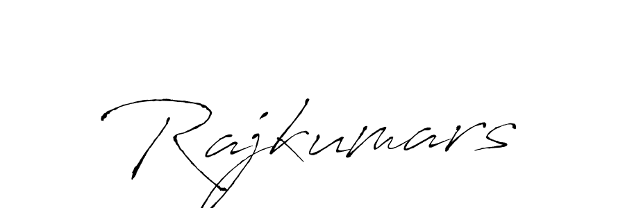 Use a signature maker to create a handwritten signature online. With this signature software, you can design (Antro_Vectra) your own signature for name Rajkumars. Rajkumars signature style 6 images and pictures png