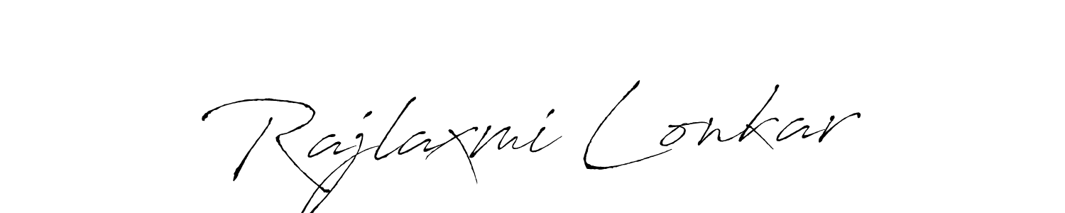 Make a beautiful signature design for name Rajlaxmi Lonkar. With this signature (Antro_Vectra) style, you can create a handwritten signature for free. Rajlaxmi Lonkar signature style 6 images and pictures png