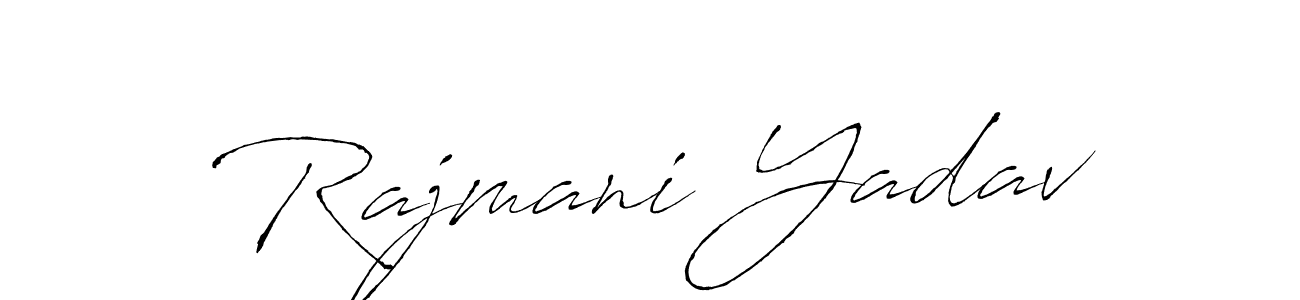 Make a beautiful signature design for name Rajmani Yadav. With this signature (Antro_Vectra) style, you can create a handwritten signature for free. Rajmani Yadav signature style 6 images and pictures png