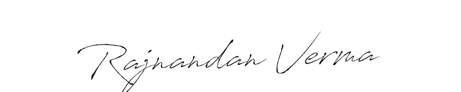 Design your own signature with our free online signature maker. With this signature software, you can create a handwritten (Antro_Vectra) signature for name Rajnandan Verma. Rajnandan Verma signature style 6 images and pictures png