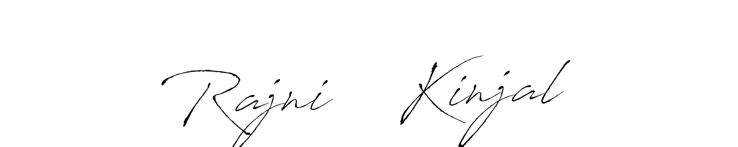 It looks lik you need a new signature style for name Rajni    Kinjal. Design unique handwritten (Antro_Vectra) signature with our free signature maker in just a few clicks. Rajni    Kinjal signature style 6 images and pictures png