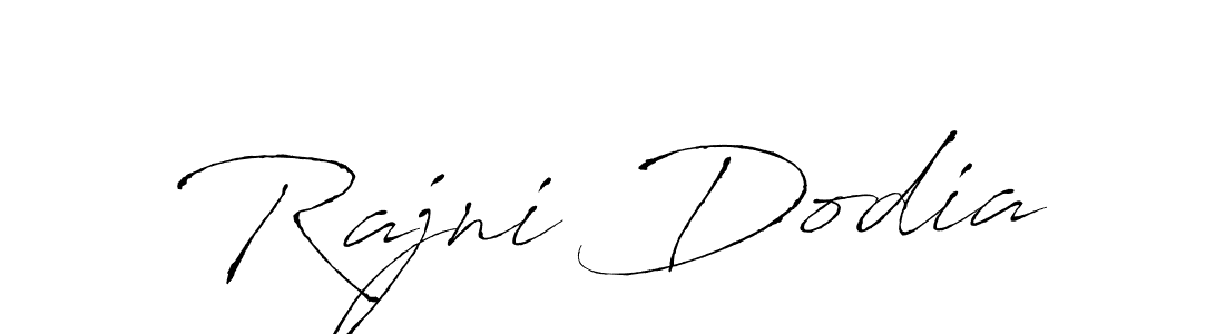 Similarly Antro_Vectra is the best handwritten signature design. Signature creator online .You can use it as an online autograph creator for name Rajni Dodia. Rajni Dodia signature style 6 images and pictures png
