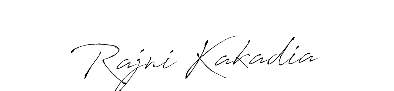 Antro_Vectra is a professional signature style that is perfect for those who want to add a touch of class to their signature. It is also a great choice for those who want to make their signature more unique. Get Rajni Kakadia name to fancy signature for free. Rajni Kakadia signature style 6 images and pictures png