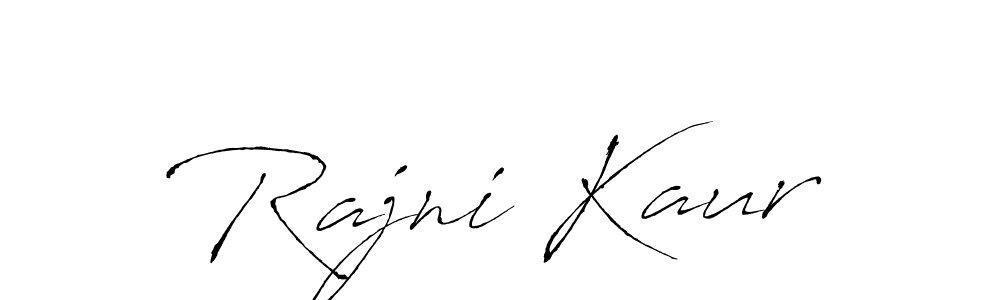 Design your own signature with our free online signature maker. With this signature software, you can create a handwritten (Antro_Vectra) signature for name Rajni Kaur. Rajni Kaur signature style 6 images and pictures png