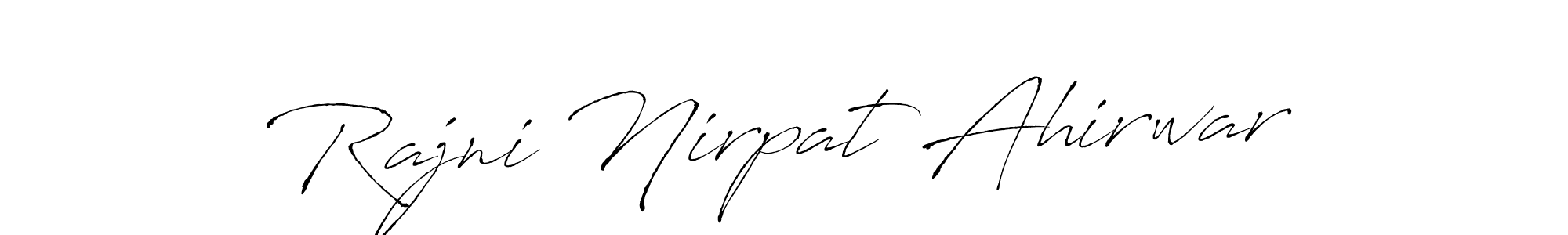 You should practise on your own different ways (Antro_Vectra) to write your name (Rajni Nirpat Ahirwar) in signature. don't let someone else do it for you. Rajni Nirpat Ahirwar signature style 6 images and pictures png