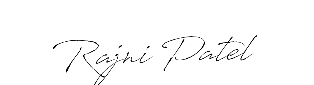 Rajni Patel stylish signature style. Best Handwritten Sign (Antro_Vectra) for my name. Handwritten Signature Collection Ideas for my name Rajni Patel. Rajni Patel signature style 6 images and pictures png