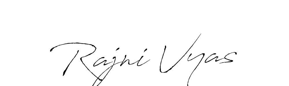 Design your own signature with our free online signature maker. With this signature software, you can create a handwritten (Antro_Vectra) signature for name Rajni Vyas. Rajni Vyas signature style 6 images and pictures png