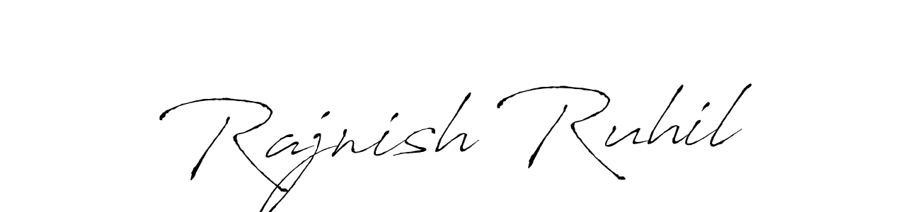 How to make Rajnish Ruhil signature? Antro_Vectra is a professional autograph style. Create handwritten signature for Rajnish Ruhil name. Rajnish Ruhil signature style 6 images and pictures png