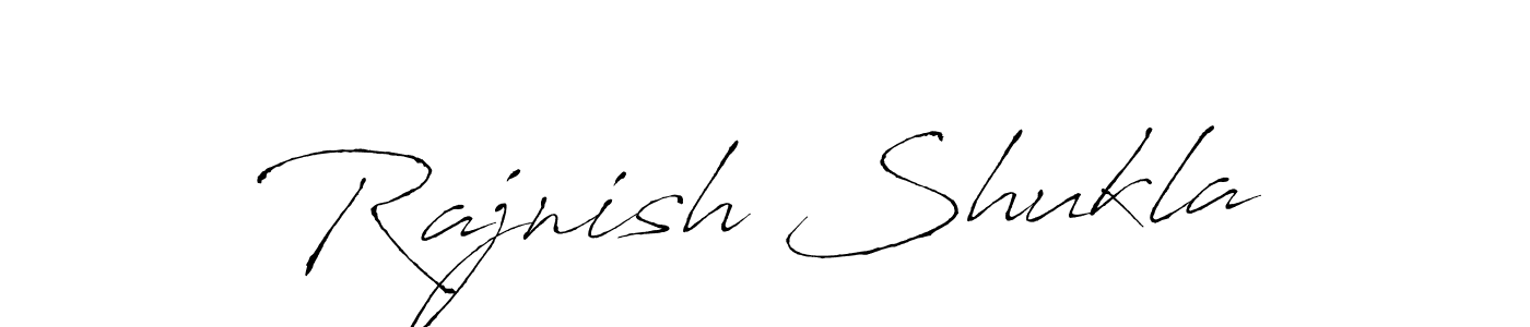 The best way (Antro_Vectra) to make a short signature is to pick only two or three words in your name. The name Rajnish Shukla include a total of six letters. For converting this name. Rajnish Shukla signature style 6 images and pictures png