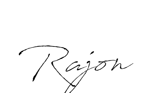 Use a signature maker to create a handwritten signature online. With this signature software, you can design (Antro_Vectra) your own signature for name Rajon. Rajon signature style 6 images and pictures png