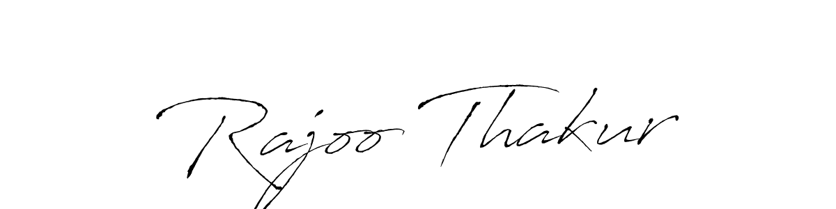 Design your own signature with our free online signature maker. With this signature software, you can create a handwritten (Antro_Vectra) signature for name Rajoo Thakur. Rajoo Thakur signature style 6 images and pictures png