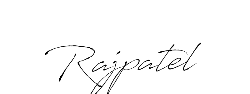 Use a signature maker to create a handwritten signature online. With this signature software, you can design (Antro_Vectra) your own signature for name Rajpatel. Rajpatel signature style 6 images and pictures png