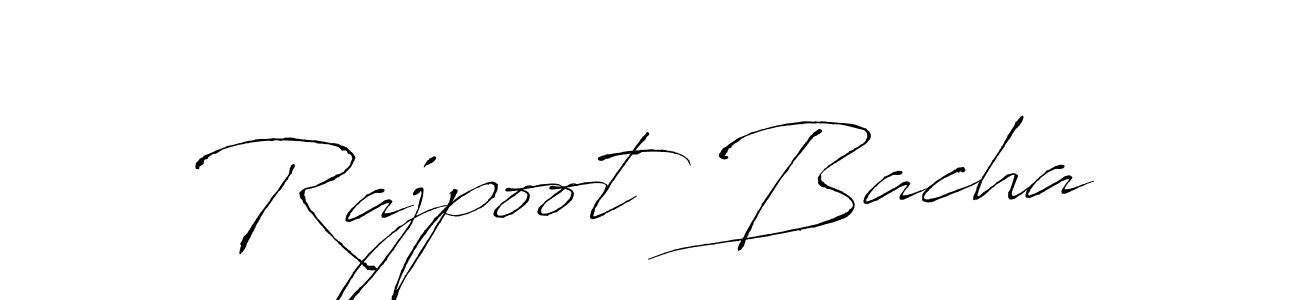 Create a beautiful signature design for name Rajpoot Bacha. With this signature (Antro_Vectra) fonts, you can make a handwritten signature for free. Rajpoot Bacha signature style 6 images and pictures png