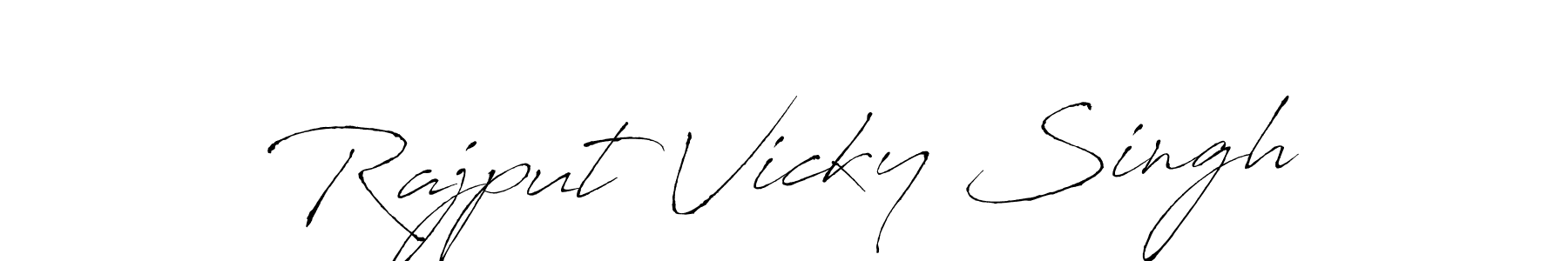 How to make Rajput Vicky Singh signature? Antro_Vectra is a professional autograph style. Create handwritten signature for Rajput Vicky Singh name. Rajput Vicky Singh signature style 6 images and pictures png