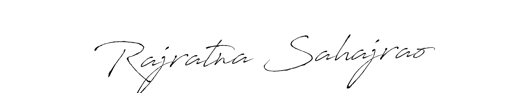 How to make Rajratna Sahajrao name signature. Use Antro_Vectra style for creating short signs online. This is the latest handwritten sign. Rajratna Sahajrao signature style 6 images and pictures png