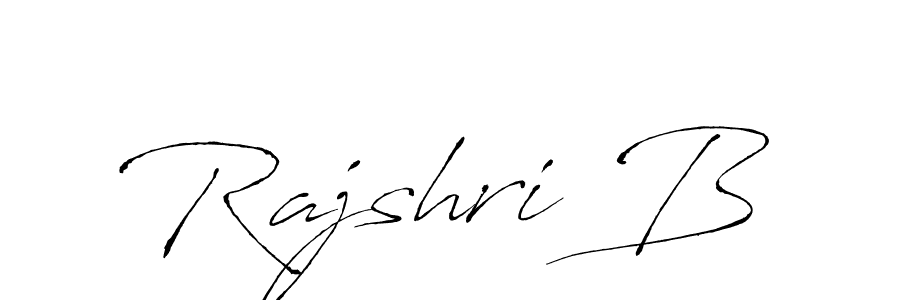 It looks lik you need a new signature style for name Rajshri B. Design unique handwritten (Antro_Vectra) signature with our free signature maker in just a few clicks. Rajshri B signature style 6 images and pictures png