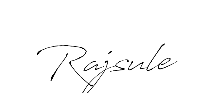 Antro_Vectra is a professional signature style that is perfect for those who want to add a touch of class to their signature. It is also a great choice for those who want to make their signature more unique. Get Rajsule name to fancy signature for free. Rajsule signature style 6 images and pictures png