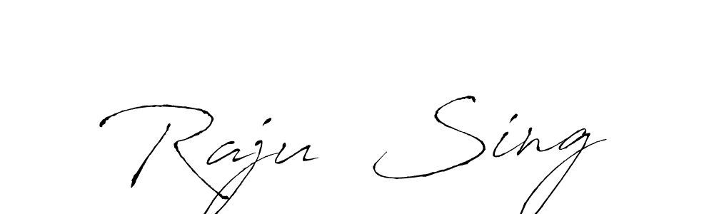 Make a beautiful signature design for name Raju  Sing. With this signature (Antro_Vectra) style, you can create a handwritten signature for free. Raju  Sing signature style 6 images and pictures png