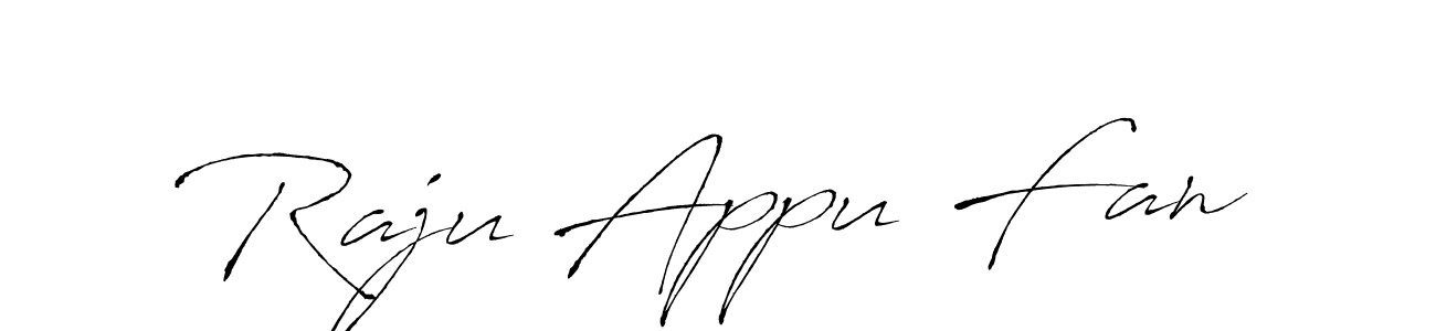 How to make Raju Appu Fan signature? Antro_Vectra is a professional autograph style. Create handwritten signature for Raju Appu Fan name. Raju Appu Fan signature style 6 images and pictures png