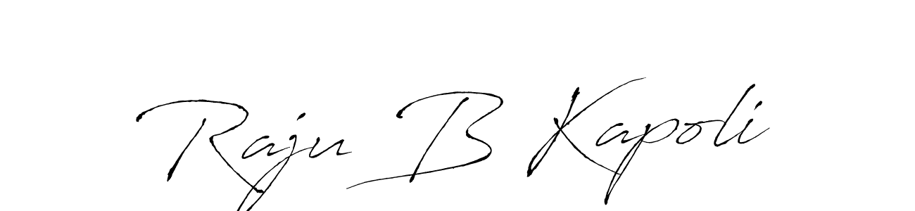 Raju B Kapoli stylish signature style. Best Handwritten Sign (Antro_Vectra) for my name. Handwritten Signature Collection Ideas for my name Raju B Kapoli. Raju B Kapoli signature style 6 images and pictures png