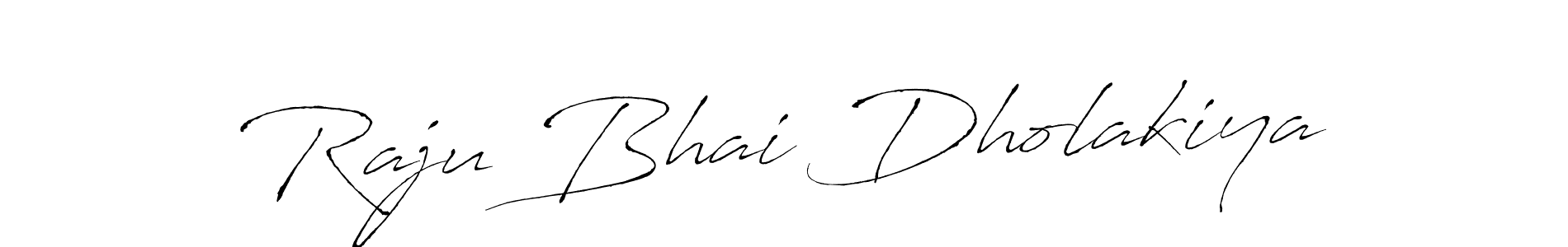 It looks lik you need a new signature style for name Raju Bhai Dholakiya. Design unique handwritten (Antro_Vectra) signature with our free signature maker in just a few clicks. Raju Bhai Dholakiya signature style 6 images and pictures png