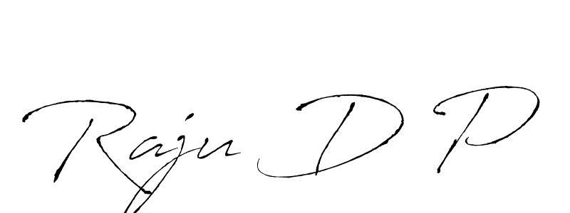 You should practise on your own different ways (Antro_Vectra) to write your name (Raju D P) in signature. don't let someone else do it for you. Raju D P signature style 6 images and pictures png