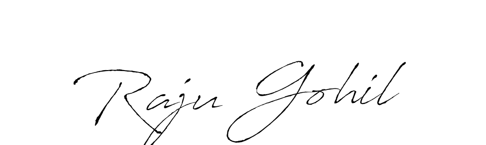 Similarly Antro_Vectra is the best handwritten signature design. Signature creator online .You can use it as an online autograph creator for name Raju Gohil. Raju Gohil signature style 6 images and pictures png