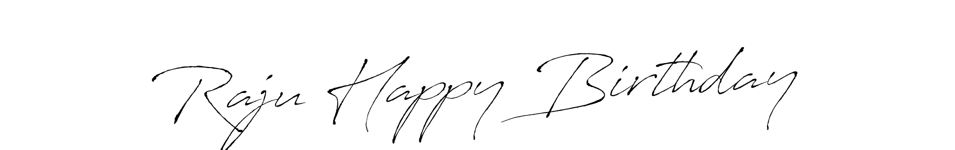 Also we have Raju Happy Birthday name is the best signature style. Create professional handwritten signature collection using Antro_Vectra autograph style. Raju Happy Birthday signature style 6 images and pictures png