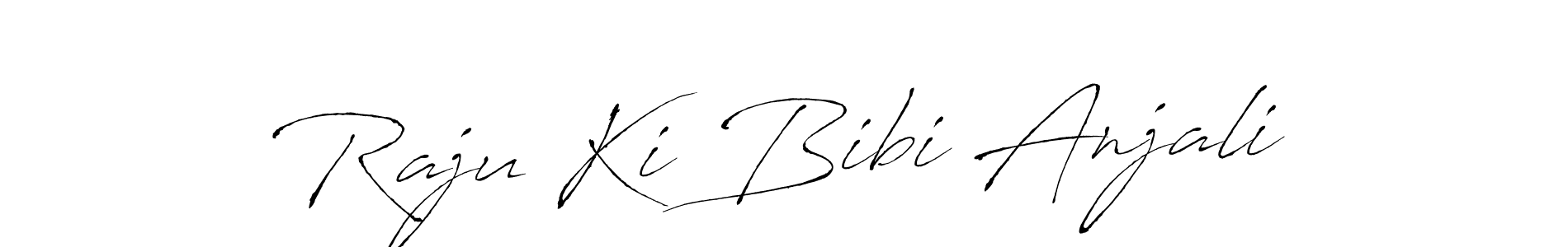 Create a beautiful signature design for name Raju Ki Bibi Anjali. With this signature (Antro_Vectra) fonts, you can make a handwritten signature for free. Raju Ki Bibi Anjali signature style 6 images and pictures png