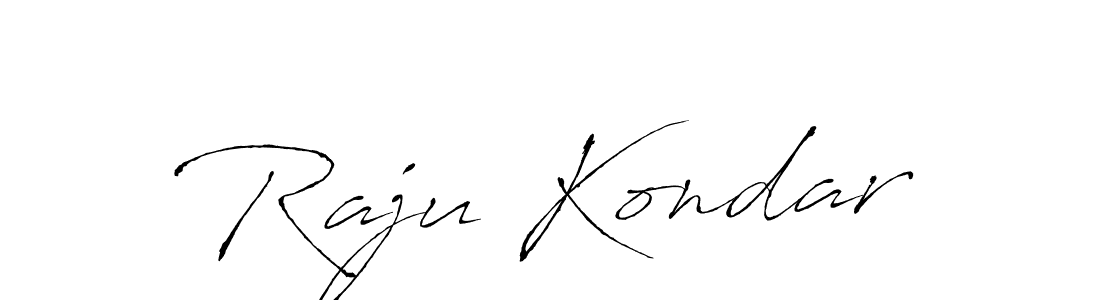 Design your own signature with our free online signature maker. With this signature software, you can create a handwritten (Antro_Vectra) signature for name Raju Kondar. Raju Kondar signature style 6 images and pictures png