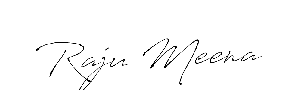 Make a beautiful signature design for name Raju Meena. With this signature (Antro_Vectra) style, you can create a handwritten signature for free. Raju Meena signature style 6 images and pictures png