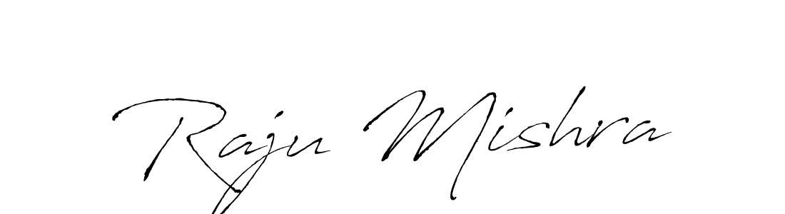 Make a beautiful signature design for name Raju Mishra. With this signature (Antro_Vectra) style, you can create a handwritten signature for free. Raju Mishra signature style 6 images and pictures png