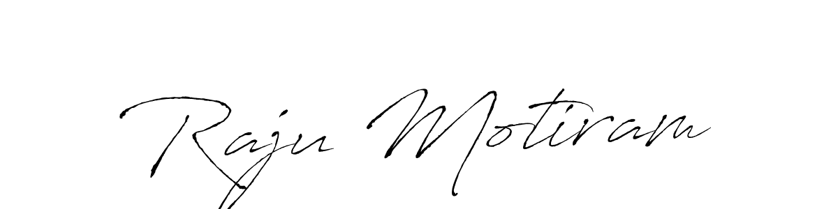 Make a beautiful signature design for name Raju Motiram. With this signature (Antro_Vectra) style, you can create a handwritten signature for free. Raju Motiram signature style 6 images and pictures png