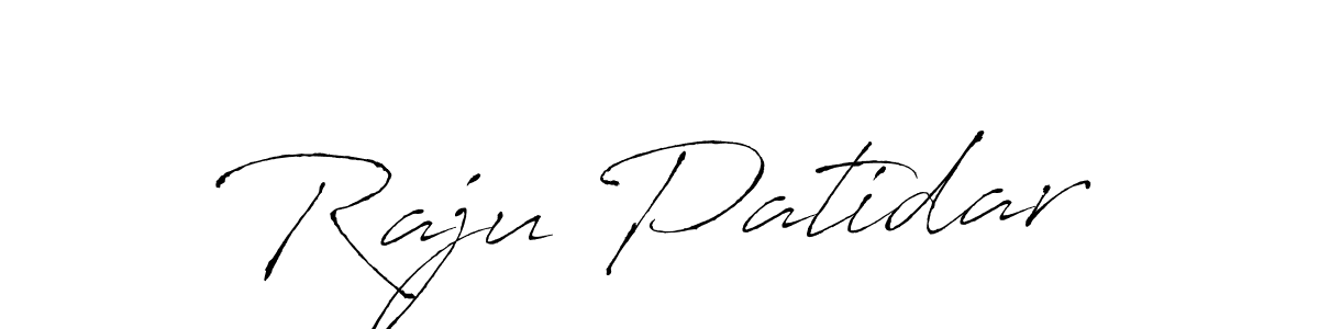 Raju Patidar stylish signature style. Best Handwritten Sign (Antro_Vectra) for my name. Handwritten Signature Collection Ideas for my name Raju Patidar. Raju Patidar signature style 6 images and pictures png