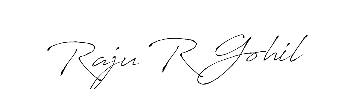 Use a signature maker to create a handwritten signature online. With this signature software, you can design (Antro_Vectra) your own signature for name Raju R Gohil. Raju R Gohil signature style 6 images and pictures png