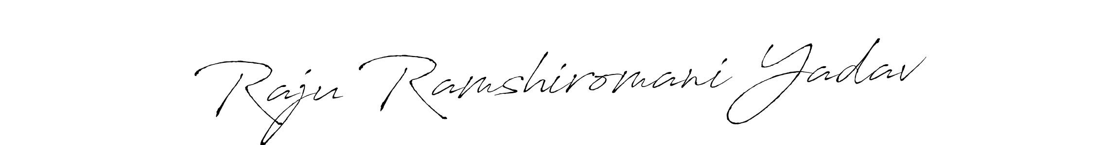 The best way (Antro_Vectra) to make a short signature is to pick only two or three words in your name. The name Raju Ramshiromani Yadav include a total of six letters. For converting this name. Raju Ramshiromani Yadav signature style 6 images and pictures png