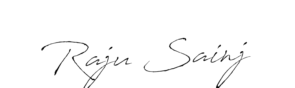 Use a signature maker to create a handwritten signature online. With this signature software, you can design (Antro_Vectra) your own signature for name Raju Sainj. Raju Sainj signature style 6 images and pictures png