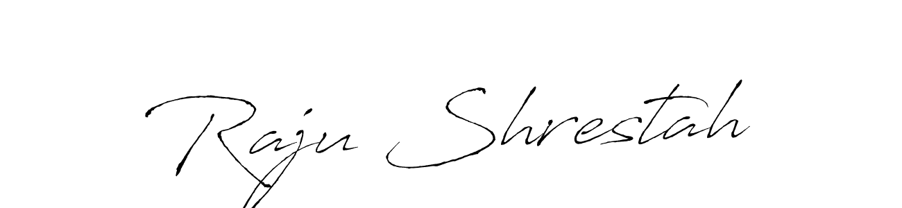 How to make Raju Shrestah name signature. Use Antro_Vectra style for creating short signs online. This is the latest handwritten sign. Raju Shrestah signature style 6 images and pictures png