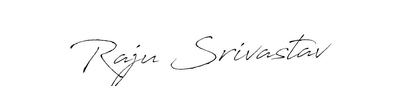 Antro_Vectra is a professional signature style that is perfect for those who want to add a touch of class to their signature. It is also a great choice for those who want to make their signature more unique. Get Raju Srivastav name to fancy signature for free. Raju Srivastav signature style 6 images and pictures png