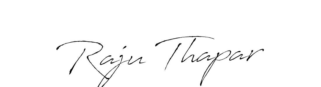 Make a beautiful signature design for name Raju Thapar. With this signature (Antro_Vectra) style, you can create a handwritten signature for free. Raju Thapar signature style 6 images and pictures png