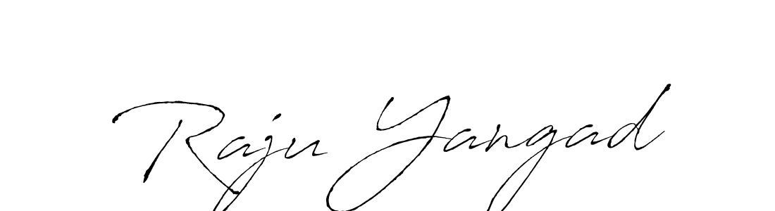 Design your own signature with our free online signature maker. With this signature software, you can create a handwritten (Antro_Vectra) signature for name Raju Yangad. Raju Yangad signature style 6 images and pictures png