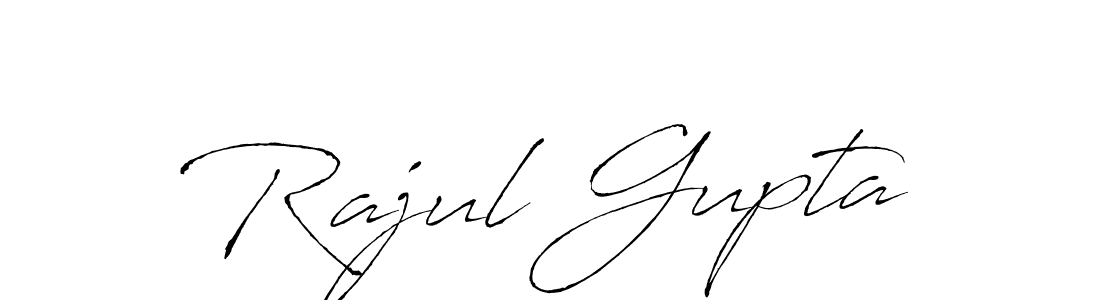 How to make Rajul Gupta name signature. Use Antro_Vectra style for creating short signs online. This is the latest handwritten sign. Rajul Gupta signature style 6 images and pictures png