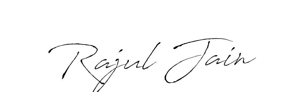 Rajul Jain stylish signature style. Best Handwritten Sign (Antro_Vectra) for my name. Handwritten Signature Collection Ideas for my name Rajul Jain. Rajul Jain signature style 6 images and pictures png