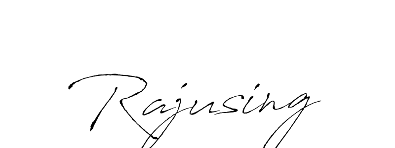 Use a signature maker to create a handwritten signature online. With this signature software, you can design (Antro_Vectra) your own signature for name Rajusing. Rajusing signature style 6 images and pictures png