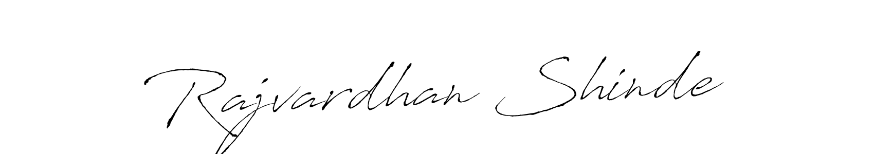 How to make Rajvardhan Shinde name signature. Use Antro_Vectra style for creating short signs online. This is the latest handwritten sign. Rajvardhan Shinde signature style 6 images and pictures png